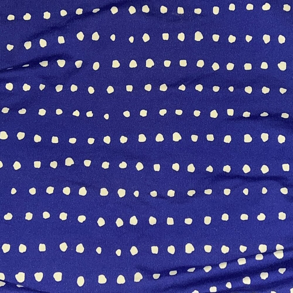 SO CUTE! JOULES Blue & White Dot One-Piece Ruched Swimsuit Size 10 - Picture 3 of 10